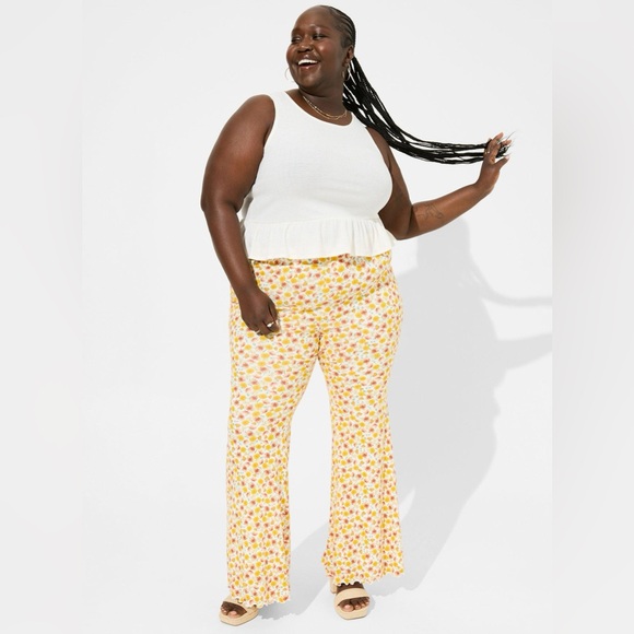 Torrid Festi Super Soft Slub Flare Leg Pant - Picture 2 of 7